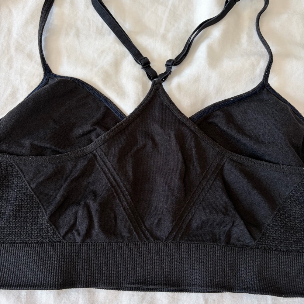 Black Racerback Bralette/Basic Black Bra - Picture 3 of 5